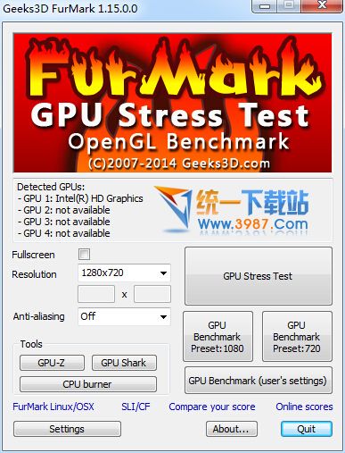 furmark拷機軟件下載