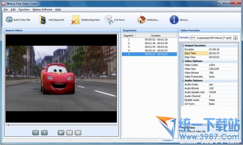 視頻編輯大師(Weeny Free Video Cutter) 1.2